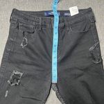 Hollister High Rise Super Skinny Jeans Black Distressed Ripped Size 7S 28x28 Photo 3