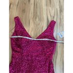 Morgan & Co New Chloé Sequined Gown Dress stretch Sz 7 fit sz medium Pink Photo 9