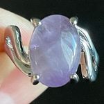 Amethyst Natural purple S925 silver woman ring size 7 Photo 4