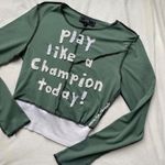 Notre Dame green and white patchwork longsleeve Photo 6
