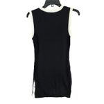 La Madona Y2K Tank Knit Dress M Black White Buttons Stretch Sporty Minimalist Size M Photo 5