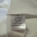 Source Unknown Adrienne Vittaoini  White Ruffle Trim Women's Top Photo 4