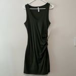 Athleta NWT Della Fitted Green Sleeveless Ruched Side Dress Size Medium Photo 2