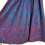 Anthropologie Anthro Maeve Pleated Shimmer Maxi Skirt Formal Red, Blue 2 Photo 7