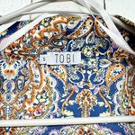 Tobi  Women Size Small Boho Fairy Beach Top Paisley Print Kimono Lace Bell Sleeve Photo 1