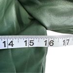 One33 Social Sleek Green Faux Leather Long Sleeve Shirt Dress Size 2 Photo 6