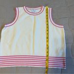 Charter Club  Pink and White Knit Sweater Vest Tank Top Photo 3