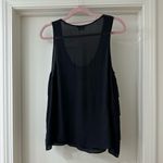 Theory Black 100% Silk Darinka Captivate Tiered Sleeveless Top, Size L Photo 4