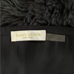 Ramy Brook  Jessy Black Midi Shirred Asymmetrical Front Side Skirt Size 4 Photo 3