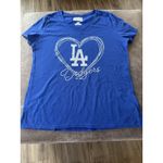 Majestic LA Dodgers Women’s M Vee Neck Short Sleeve Tee Photo 0