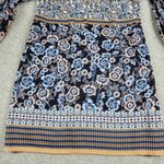 MSK Womens Dress Medium Blue Floral V Photo 11