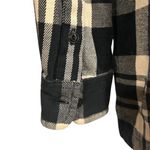Ralph Lauren Lauren  Women’s M Black and White Plaid Flannel Full Zip Jacket Photo 3