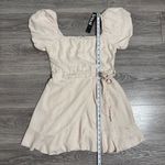 Trixxi Women Elegant Fit and Flare Cream Off-Shoulder Faux-Wrap Dress Size L Photo 12