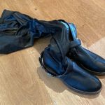 Pinko Over The Knee Lug Sole Buckle Ankle Strap Boots in Black Size 6 Photo 0