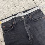 AGOLDE Nico High Rise Slim Jeans Distressed Crop Denim Black (Size 25) Photo 5