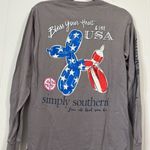Simply Southern  USA Gray Long Sleeve T-Shirt Small‎ Photo 1
