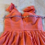 NWOT peach off shoulder prom dress spaghetti strap lace up back size L Pink Size L Photo 6