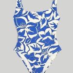 Madewell New!  Second Wave Square-Neck Tank One-Piece Swimsuit in Tropicale Flora Photo 0