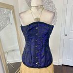 Fiona's Fineries Ethereal Whimsygoth Gothic Black Purple Lace Up Corset Top 30" Size undefined Photo 1