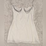 House Of CB NWOT  Grace Crystal embellished velvet white mini dress sz M Photo 5