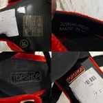 Topshop  Royal Red Velvet Lace up Heels 38 Photo 13