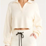 The Range  Cream Ribbed Knit Sweater Photo 0