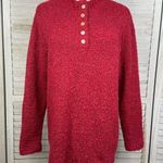 appleseed's  Cuddle Boucle Pullover Henley Sweater Marled Claret-XL Photo 0