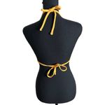 Aerie Waffle Scalloped String Triangle Bikini Top Medium Women’s Orange NWT Photo 1