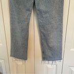 We The Free Free People  Button Fly Straight Leg Jeans Sz 29 Raw Hem Distressed Photo 8