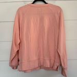 Gap Women’s XXL Pink Button Front 1/4 Pullover Sweatshirt Photo 3