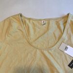 BP Crop Top Long Sleeve Organic Cotton Blend Scoop Neck Beige Womens M Photo 4