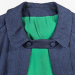 1950s Vintage Adele Simpson Navy Tweed Cape Dress – Union Made Size 6 USA Blue Photo 13