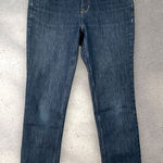 Lands' End Jeans Women's 6 Mid Rise Straight Dark Wash Minimalist Clean Girl Blue Photo 0