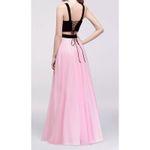 Blondie Nites Women's Size 1 Bedazzled Jewel Pink Tule Black Halter Top 2 Piece Photo 1