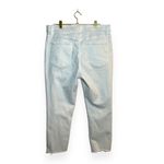 Madewell 9’’ High Rise Skinny Crop Frayed Distressed Jeans in White Size 31 Photo 7