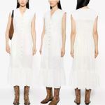 Free People  Ethereal Cottage Desert Dazed Midi Dress Maxi Top Ivory Small Boho Photo 7