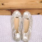 Donald J Pliner Womens 8 Ballet Flats Shoes Silver Photo 2