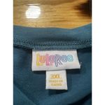 LuLaRoe  Size 3XL Top V-Neck Teal ISH T-Shirt Tee Short Sleeve Loungewear Stretch Photo 4