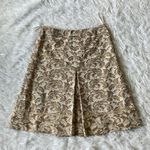 Karen Millen  Beige floral print Antique Gold Tapestry Pleated Skirt size 8 Photo 7