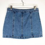 Altar'd State  Small Monana Skirt Denim Jean Blue Front Full Zip Mini Women 750‎ Photo 4