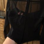 vintage Lillie Rubin Black Lace Corset Long Sleeve top Square Neck whimsygoth Size L Photo 6