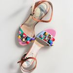 Fendi  Rainbow Pyramid Stud Block Heel Sandals 37.5‎ Photo 6