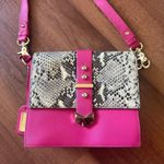 Badgley Mischka  snakeprint pink button closure crossbody bags Photo 1