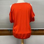 Joseph A  NWT Orange Grenadine Cold Shoulder Short Sleeve Lightweight Sweater Photo 3