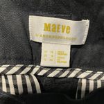 Maeve  Anthropologie Pants Womens 12 Wide Leg Black Flare High Rise Metallic Photo 1