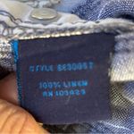 Blue Earth Linen Pin Striped Shorts Women’s Size 10 Photo 2