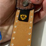 Ariat Brown Leather Belt with John Deere Buckle (911) Photo 3