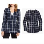 J.Crew French Girl Windowpane Crepe Blazer Photo 1