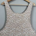 Storia Leopard Print Jacquard Overall Mini Dress Women's Large Beige Boho NWOT Photo 9