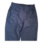 Quince  100% European Linen Pleated Trouser Women’s Size 8 Deep Navy Photo 7